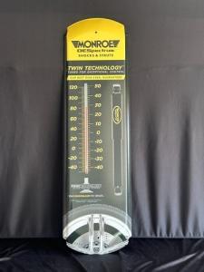 Vintage Monroe Shocks Advertising Thermometer 24"x7