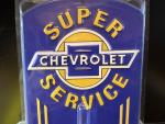 Chevrolet "Super Service" Embossed Thermometer 4"x12