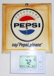 Pepsi Please Vintage Thermometer by Permanent Sign