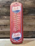 1950s-60s Pepsi-Cola Metal Thermometer, 25.5