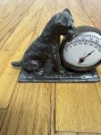 Vintage Airedale Terrier Desk Thermometer Statue