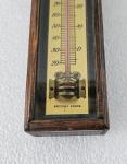 Antique Jolni British Thermometer in Oak Case