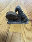 Vintage Airedale Terrier Desk Thermometer Statue