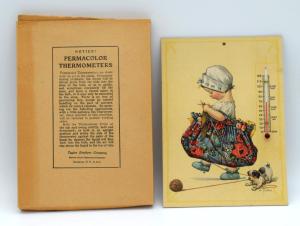 Taylor Brothers Vintage Thermometer Girl with Puppy