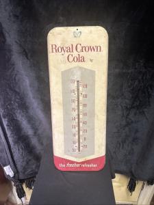 Royal Crown Cola Vintage Thermometer Tin Sign