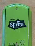 Sprite Soda Metal Advertising Thermometer 17"x5