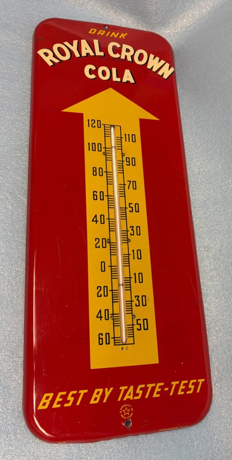 Vintage 1951 Donasco Royal Crown Cola Thermometer