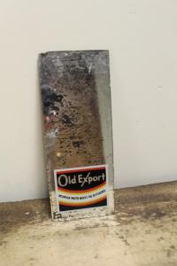 Old Export Beer Thermometer with Mirror Sign
