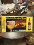 Vintage 70s Duke Beer Thermometer Advertising Sign