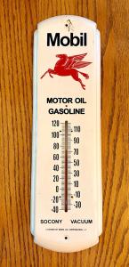 Mobile Gas Antique Thermometer - Vintage Style