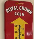 Royal Crown Cola 1950's Vintage Metal Thermometer