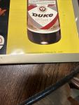 Vintage 70s Duke Beer Thermometer Advertising Sign