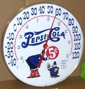 Pepsi-Cola Policemen 12" Round Thermometer