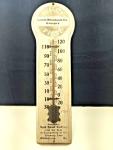 Vintage Lewis Wholesale Grocers Wooden Thermometer