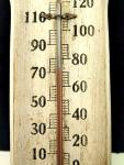 Vintage Lewis Wholesale Grocers Wooden Thermometer