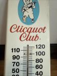 1950s Clicquot Club Soda Metal Thermometer Sign