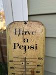 1957 Pepsi Cola Advertising Thermometer Sign