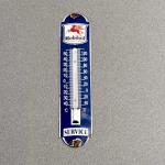 Vintage 12” Mobil Porcelain Thermometer Sign