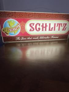 Vintage 1970s SCHLITZ Beer Thermometer Sign