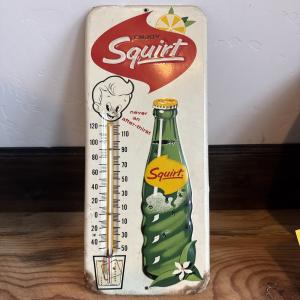Vintage 1963 Squirt Never An After-thirst Thermometer