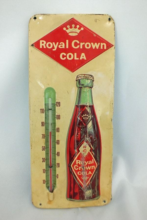 Vintage RC Cola Embossed Thermometer Advertising Sign