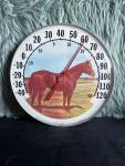 Vintage Ohio Thermometer 12" Horse Lovers Dial