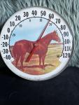 Vintage Ohio Thermometer 12" Horse Lovers Dial