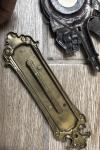 Set of 2 Antique Victorian Brass Thermometer Holders