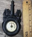 Set of 2 Antique Victorian Brass Thermometer Holders