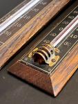 Vintage Taylor Wood & Brass Wall Thermometers Pair