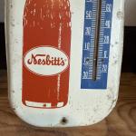 Nesbitt’s Vintage Soda Tin Thermometer Sign 16"x6