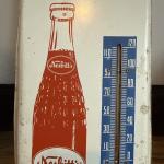 Nesbitt’s Vintage Soda Tin Thermometer Sign 16"x6