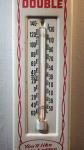 1950s Double Cola Soda Metal Thermometer Sign