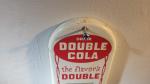 1950s Double Cola Soda Metal Thermometer Sign