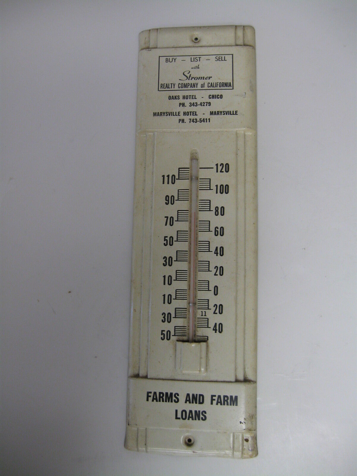 Stromer Realty Antique Weather Thermometer - California