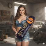 Gulf Vintage Thermometer Metal Wall Sign Decor