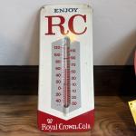 Royal Crown Cola Vintage Metal Advertising Thermometer 13