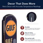 Gulf Vintage Thermometer Metal Wall Sign Decor
