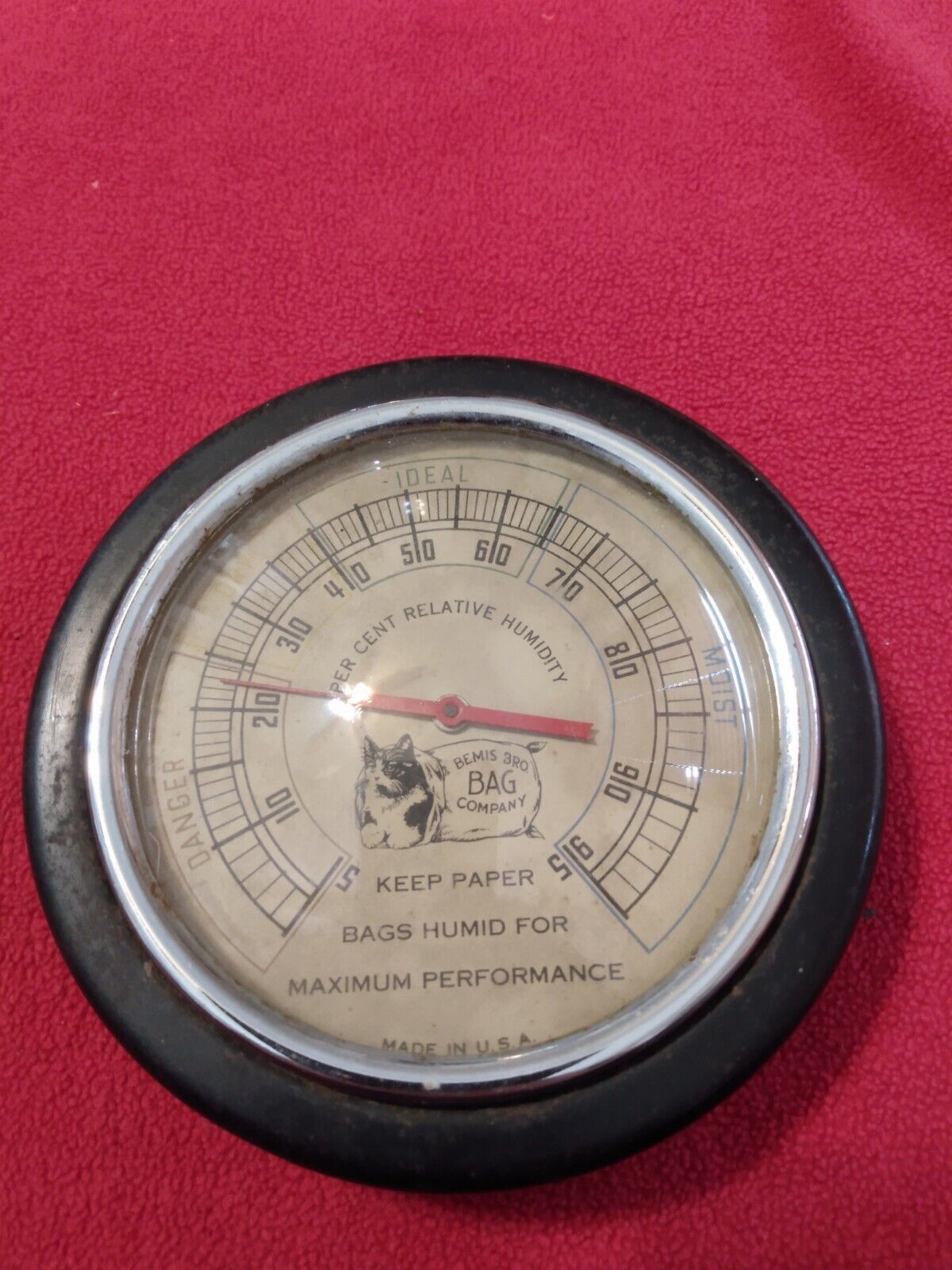 Rare Original Bemis Bro Bag Co. Thermometer