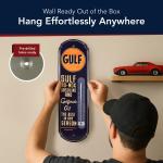 Gulf Vintage Thermometer Metal Wall Sign Decor