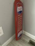 Red Vintage Pepsi Cola Bottle Cap Thermometer