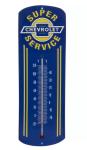 Chevrolet Super Service Vintage Metal Thermometer 12x4