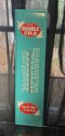 Vintage Double Cola Metal Thermometer - 7" x 28