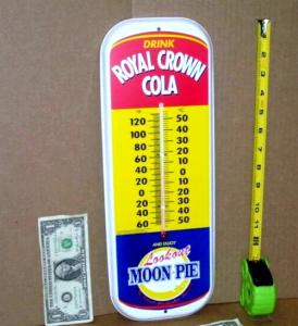 RC & Moon Pie Royal Crown Cola Thermometer Sign
