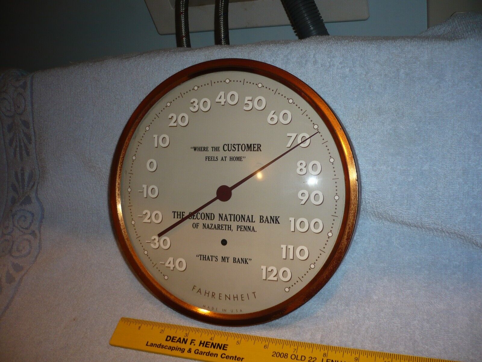 Second National Bank Thermometer - Nazareth, PA