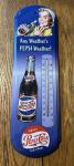 Pepsi Cola Any Weather Metal Tin Thermometer