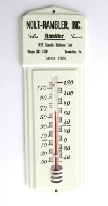Nolt Rambler Metal Outdoor Thermometer - Vintage Racing