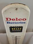 Delco Batteries Vintage Thermometer Sign for Gas Stations