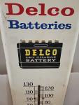 Delco Batteries Vintage Thermometer Sign for Gas Stations