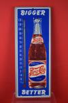 Pepsi Cola Double Dot Bottle Thermometer, 16 Inches